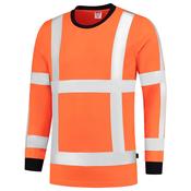 Vibrant TRICORP Hi-Vis Longsleeve T-Shirt Orange Yellow 180gsm - Glana image