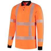 Hard-Wearing TRICORP Hi-Vis Orange Long Sleeve Polo Shirt 180gsm - Glana image