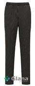 Refined TOMA Sirio Unisex Chef Trousers Black Pinstripe 35% Cotton - Glana image