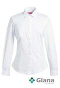 Iconic BROOK TAVERNER White Franca Slim Fit Blouse, 120gsm - Glana image