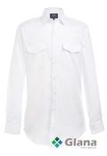 Polished BROOK TAVERNER Milo White Pilot Shirt 100% Cotton Comfortable Fit - Glana