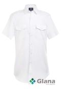 Sleek BROOK TAVERNER Syracuse White Pilot Shirt 100% Cotton - Glana image