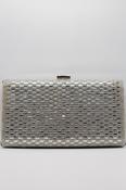 Kylie Silver Baguette Diamante Bag image