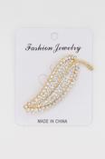 Emma Leaf Crystal Brooch image