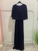 Plus Cape Style Pleated Midi Dress Navy image
