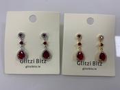 Medium Drop Red Earrings image