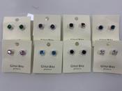 Coloured Stud Diamond Earrings image