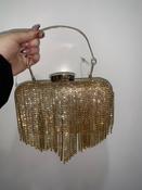 Diamanté Fringe Handle Bag