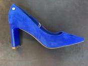 Xti Royal Blue Slim Block Court Heel image