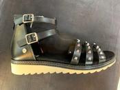 Xti Black Strappy Flat Sandas image