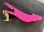 Xti Fushia Slingback Gold Block Heel image
