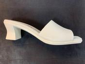 Marila White Low Heel Sandal image