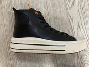 Refresh Black Leather High Top Trainer image