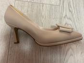 Leather Look Nude Buckle Toe Heel image