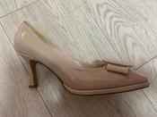Patent Nude Buckle Toe Heel image