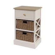 Reno Natural/White 1 Drawer 2 basket unit image
