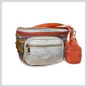Remonte Q0808-90 Ladies Colourful Orange Metallic Cross body Handbag
