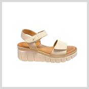 Ladies Igi&amp;Co Low Wedge Cream Sandal 1189522