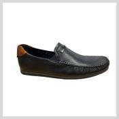 Bugatti 321-A2X6G-4000-4100 Mens Navy Leather Moccasins Shoe