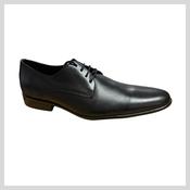 Men's Anatomic Black Leather Lace Shoe -  ATTILLIO AM7116
