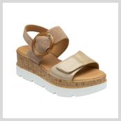 Ladies' Lotus Cammie Taupe /Gold Sandal  - ULP268