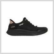 Skechers 117743 Ladies, Slip-ins BOBS Sport Squad 4 - Dire Step Black