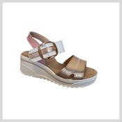 Redz T42-203, Rose Gold, Pink &amp; White Ladies Sandal