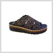 Rieker V7992-24 Ladies Brown Sparkle Wedge Mule