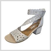 Rieker 64657-80 Ladies Off White Sparkly Sandal