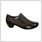 Rieker Ladies Black Block Heel Shoe  41757-00 image