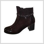 REDZ 1903 Ladies Brown Patent Toe Boots