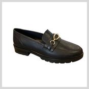 ARA 12-11219-01 Ladies Black Leather Loafer