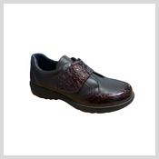 Softmode Ladies Brown Velcro Shoe - Julia EE (wide fitting)  6690-92 image