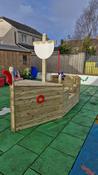 Wooden boat for playground 