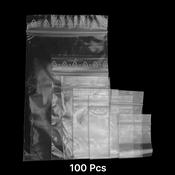 100 Pcs Resealable Clear Zip Lock Plastic Bags for Storage