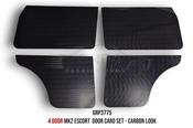 4 DOOR  MK2 ESCORT DOOR CARD SET- CARBON LOOK image