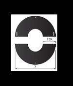 Black Twin Wall Trim Plate Straight "Split"