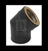 Black Twin Wall Bend 45deg/135deg