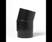 Matt Black Stove Pipe Bend 15 c/w Door
