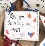 'Helping Me Grow' Teacher Plaque