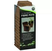 12 8CM SQUARE FIBRE POTS