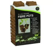 20 6CM SQUARE FIBRE POTS