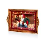 39x25cm Red Santa With Wreath image