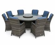 Amalfi 8-Seat Round Ceramic Printed Glass Set image