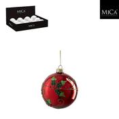 Bauble Glass Red D10cm image