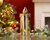 Bo Lit Porcelain Gold Candle (18cm) image