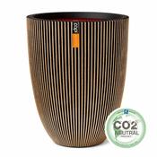 Capi Black Gold Vase Elegant Low Groove 34x46cm image