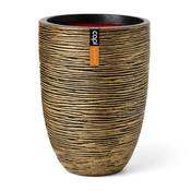 Capi Black Gold Vase Elegant Low Rib NL 34x36 cm image