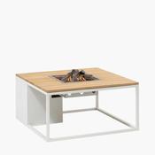 Cosiloft 100 White and Teak Fire Pit Table image
