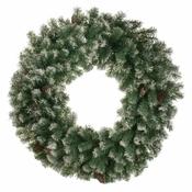 Frosted Wreath with Cones Dia 100cm